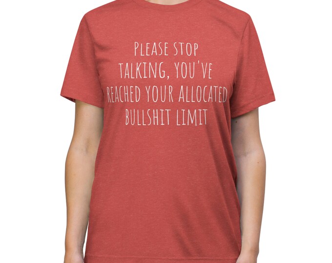 Allocated Bullshit Unisex Triblend Tee