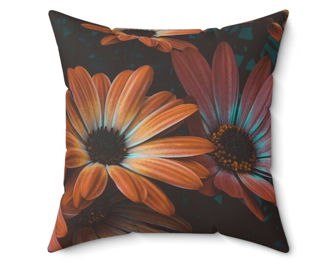 Floral Throw Pillow and Cover | Decorative Pillow | Flower Pillow Cover | Zipper Pillow Cover