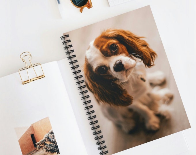 Colorful Puppy Spiral Ruled Line Notebook | Spiral Notebooks | Journal | Growth | Self-Care Diary | Spiral Journal | Kids Notebook