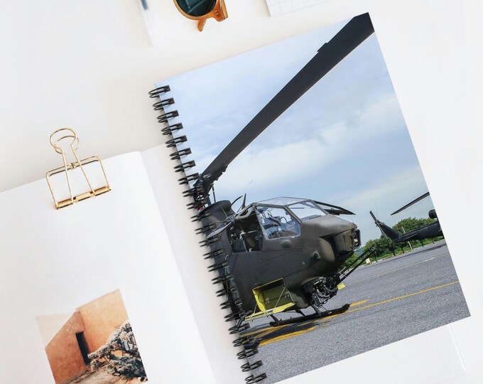 Helicopter Spiral Ruled Line Notebook | Spiral Notebooks | Journal | Growth | Self-Care Diary | Spiral Journal | Kids Notebook
