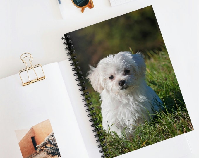 Colorful Puppy Spiral Ruled Line Notebook | Spiral Notebooks | Journal | Growth | Self-Care Diary | Spiral Journal | Kids Notebook