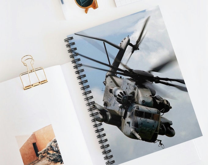 Helicopter Spiral Ruled Line Notebook | Spiral Notebooks | Journal | Growth | Self-Care Diary | Spiral Journal | Kids Notebook