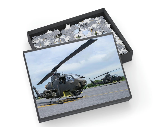 Military Helicopter JigSaw Puzzle 96, 252, 500, 1000 Piece | Christmas Gift | Puzzle | Holiday Gift | Adult Puzzle | Military