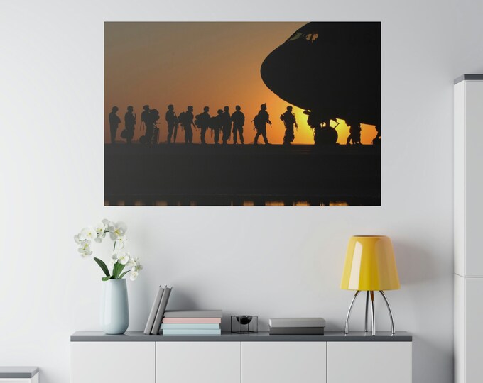 Military Matte Canvas | Stretched | 1.25" | Wall Art | Home Décor | Print | Abstract Art | Living Room | Wall Hanging