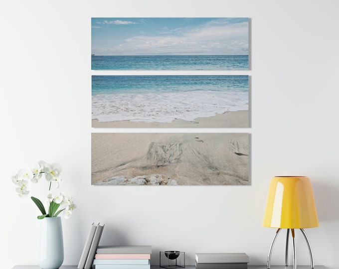 Beautiful Ocean Themed Wall Art Acrylic Prints (Triptych)