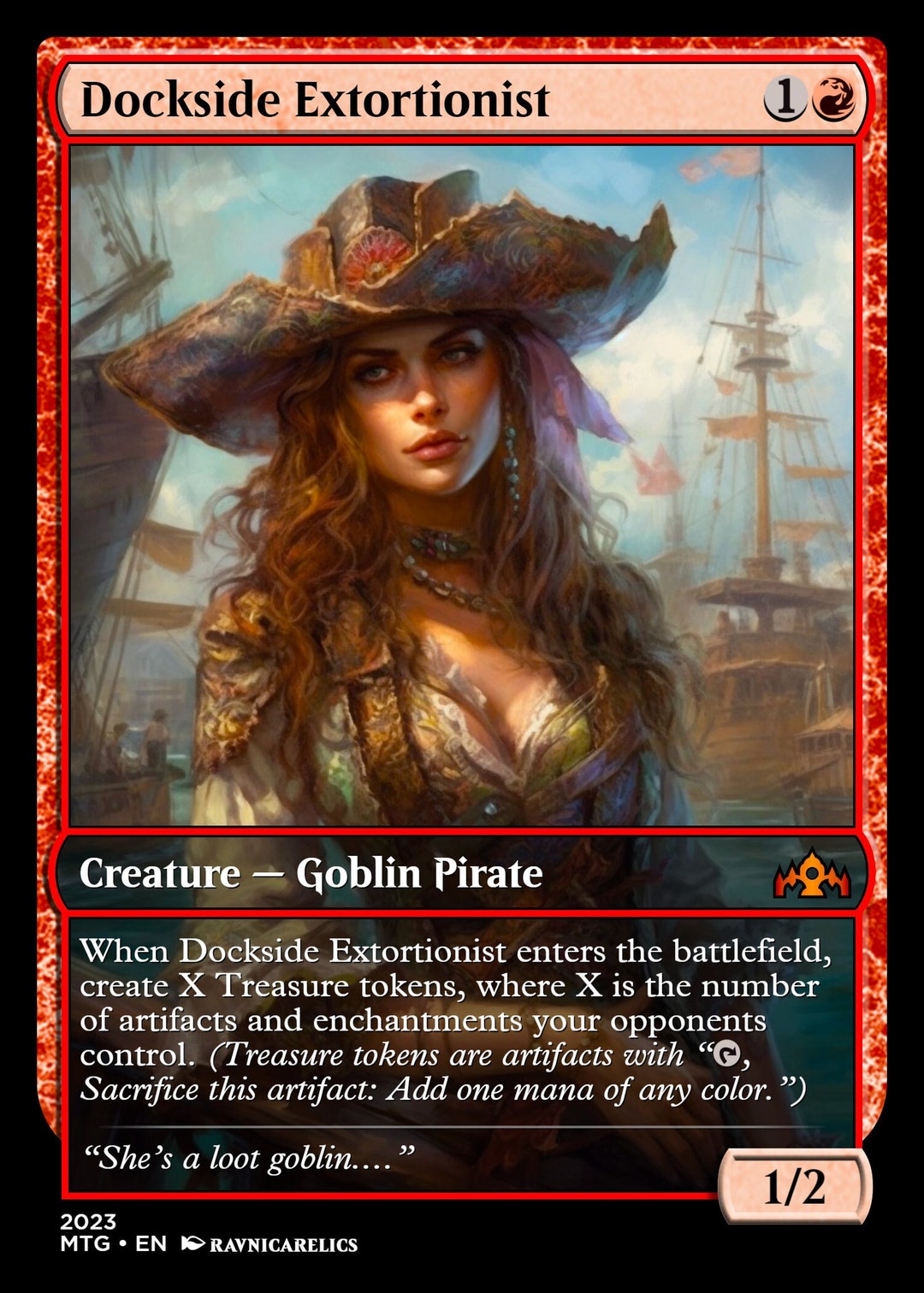 Custom Magic the Gathering Dockside Extortionist Full Art Etsy