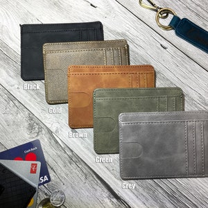 8 Slot Slim Leather Wallet Credit ID Card Holder Purse Money Case Cover Anti Theft For Men Women Gift Personalized Christmas Gift