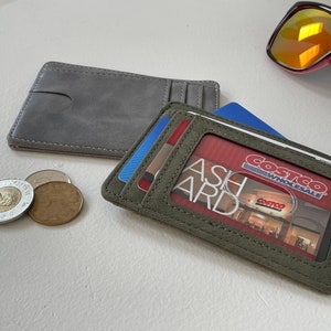 Cadeau d'anniversaire pour les vacances Portefeuille pour homme Cadeau personnalisé Porte-cartes de crédit Portefeuille mince pour petit ami Cadeau pour papa Cadeau de Noël pour elle