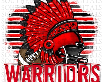 Red and Black Warriors PNG Digital Download