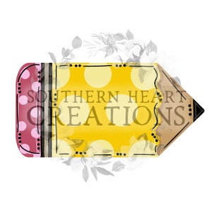Pencil Seasonal Attachment PNG Digital File