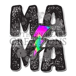 Mama Lightning Bolt PNG Digital Download