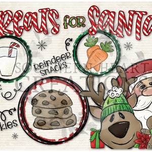 Treats for Santa Placemat JPG Digital Download