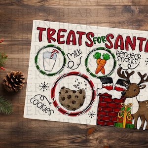 Leckereien für Santa Tischset PNG Digital Download
