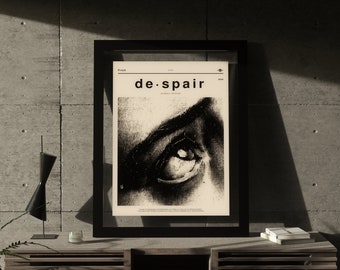 Emotion Series: "Despair" Brutalist Modern x MCM Minimalist Poster Wall Art Living Décor