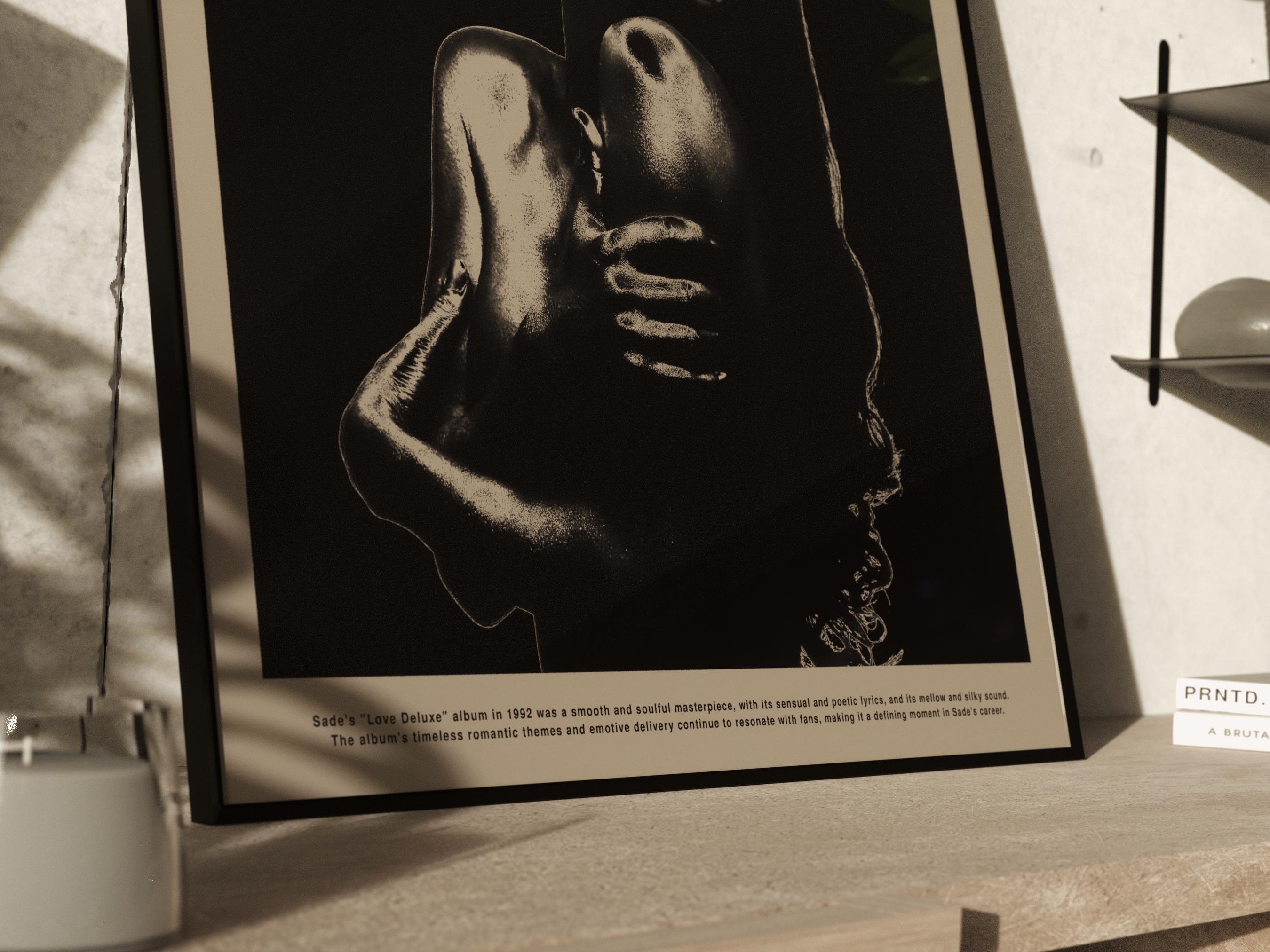 Sade Album Cover Art Print - Black and White Portrait, Ready to