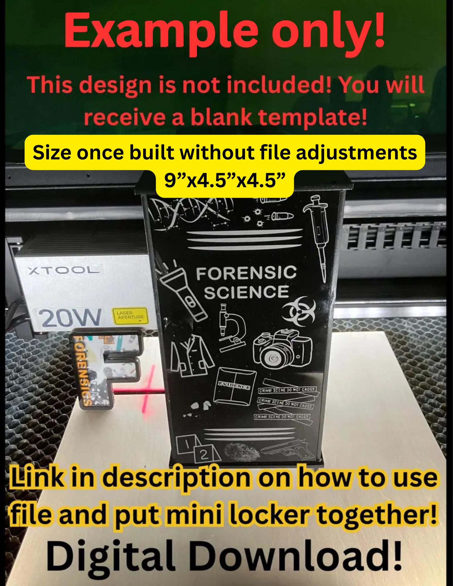 Mini Locker Template DIY Mini Laser Cut Locker Template SVG Cutting ...