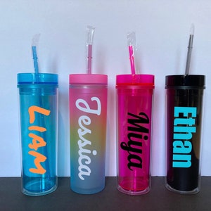 Personalized Tumbler with straw Custom Tumbler with straw 22oz Acrylic Tumbler Custom Gift Personalized