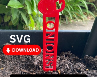 Garden Marker SVG cutting file for laser engraver DIY Customization Personalization Plant Marker Herb Stake Garden Labels Vegetable Markers