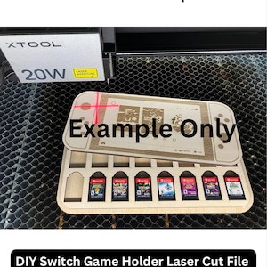 Switch Spiele Halter Vorlage SVG-Schnittdatei für Lasergravierer DIY Switch Game Case Anpassung Personalisierung