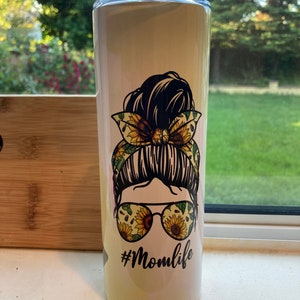 Personalized Tumbler Mom tumbler Sunflower for her mom gift custom mommy tumbler gift for new mom tumbler momlife mothers day gift