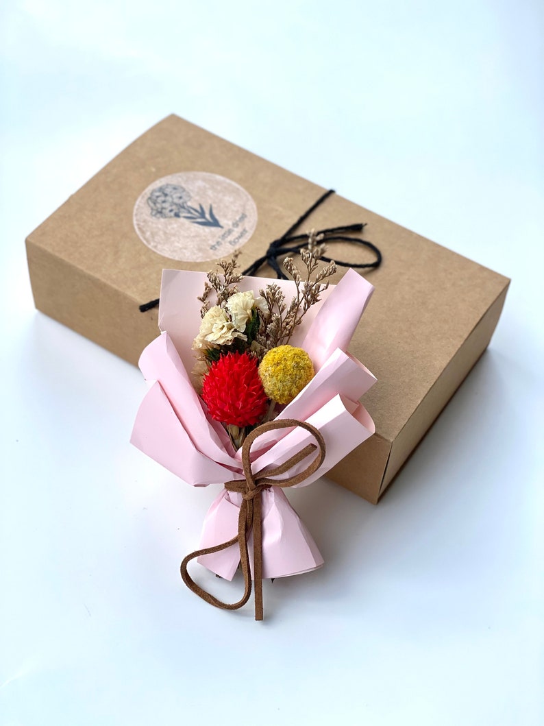 Mini Natural Dried Flower Bouquet Car Freshener Etsy