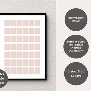 Instax Square Photo Frame | Digital Download Template & Editable Template
