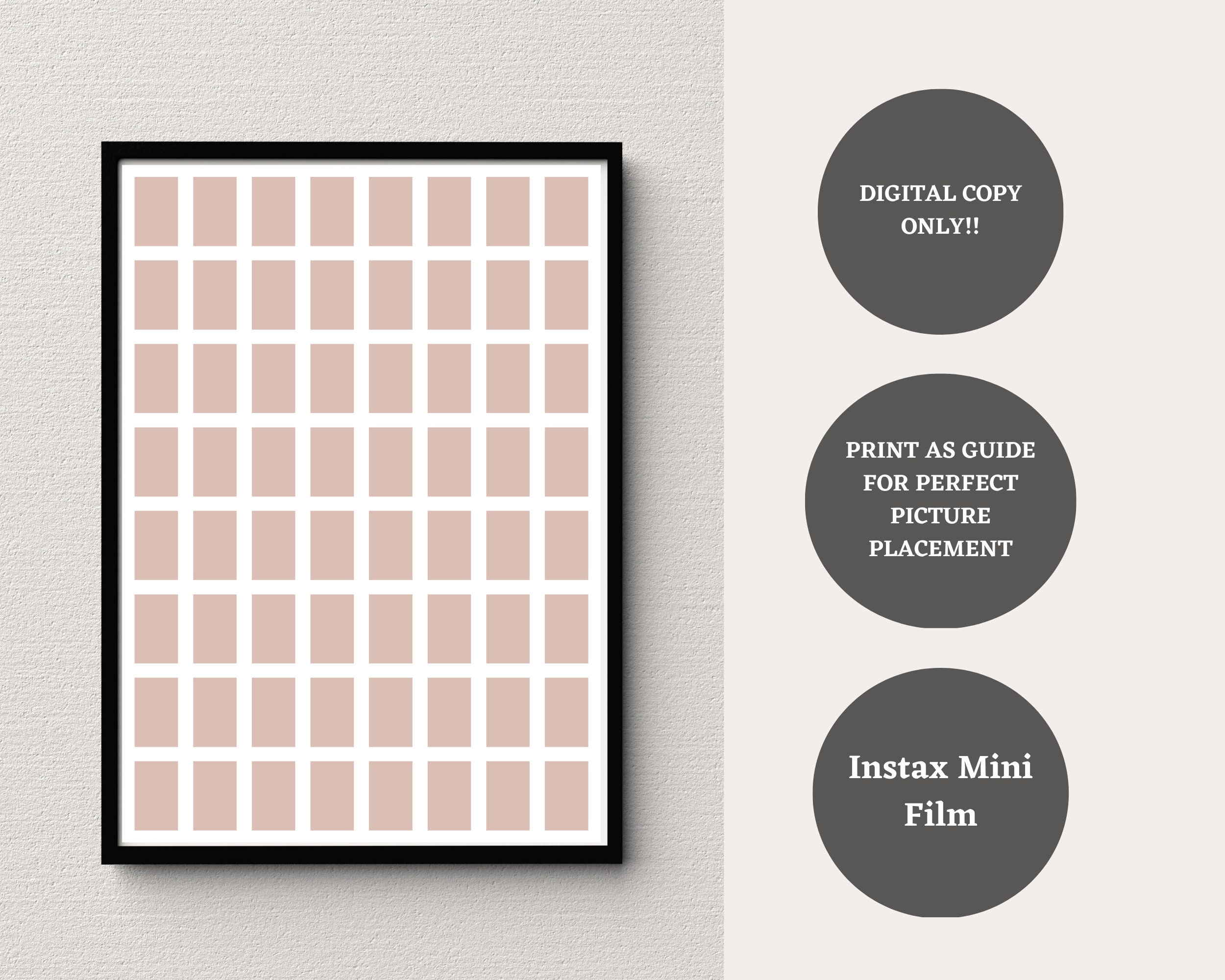 Instax Mini Photo Frame Digital Download Template Etsy