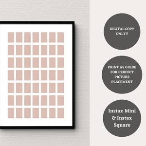 Instax Mini and Instax Square Photo Frame | Digital Download Template