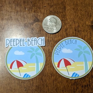 PeePee Beach Sticker