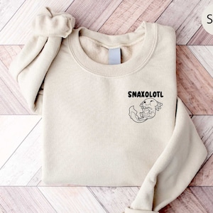 Snaxolotl Pocket Sweatshirt, Funny Axolotl Sweatshirt, Axolotl Mom Tees, Axolotl Lover Gift, Axolotl Dad T-Shirt, Axolotl Funny Tee, Animals