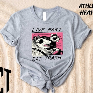 Live Fast Eat Trash Shirt, Funny Meme Sweatshirt, Funny Raccoon Sweatshirt, Raccoon Lover Shirt, Funny Animal Gifts, Animal Lover Shirt