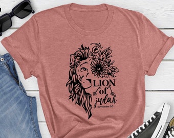 Lion of Judah T-Shirt, Revelation 5:5 Shirt, Jesus Lover Sweatshirt, Bible Verse Shirt, Faith Hoodie, Christian Quotes, Religious Shirt