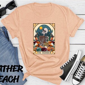 The Reader Tarot Card Shirt, Skeleton Reading Shirt, Book Lover Shirt,Book Lover Gift For Women,Reading Shirt,Bookworm Gift,Tarot Card Shirt