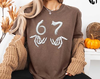 6 7 Six Seven Meme Comfort Colors® T-Shirt, 6 7 Shirt, Number Shirt, Halloween Couples T-Shirt, 6 7 Shirt, Viral Gen Z Meme Saying T-Shirt