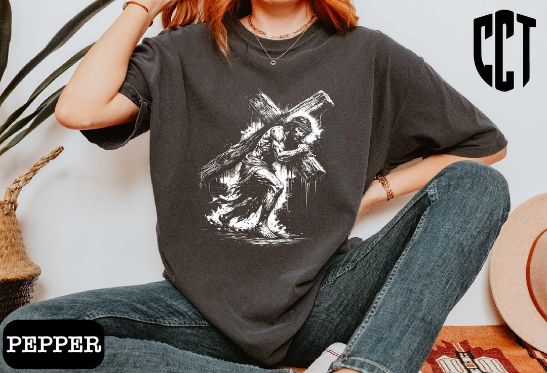 Jesus Cross T-shirt, Christian Shirt, Religious Graphic Top, Faith ...