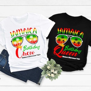 Jamaica Birthday Trip Shirt,Custom Name Birthday Shirts,Jamaica Birthday Queen Tee,Jamaica Birthday Crew Shirt,Birthday Squad Tees,Bday Tee
