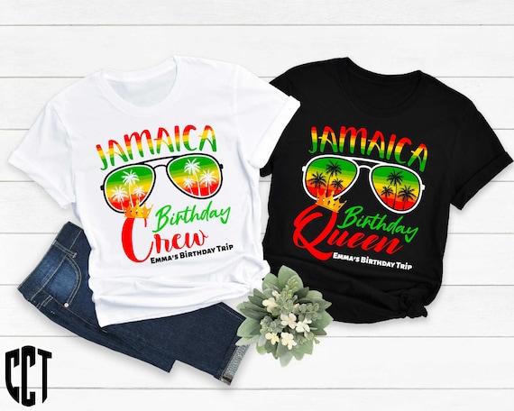 Jamaica Birthday Trip Shirt,Custom Name Birthday Shirts,Jamaica Birthday Queen Tee,Jamaica Birthday Crew Shirt,Birthday Squad Tees,Bday Tee