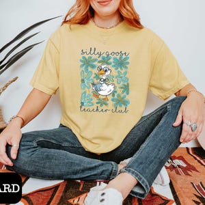Silly Goose Teacher Club T-Shirt, Back to School, Floral Shirt, Teacher Appreciation Gift, Teacher Gifts, Teacher Appreciation, Gift for Her