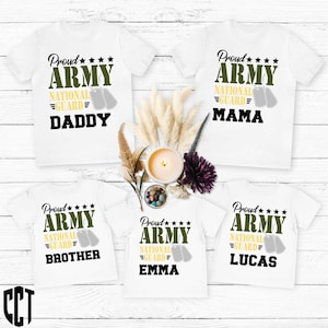 Custom Army National Guard Tshirt, Proud Army Family Shirt, Personalized Army Shirt, National Guard Matching Family Tee,National Guard Wife