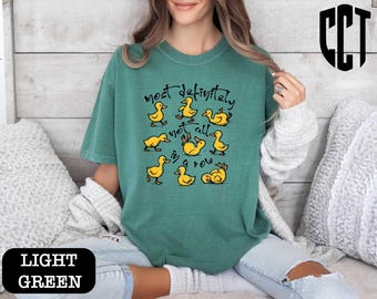 Ducks Not in A Row T-Shirt, Definitely Not In A Row, Mental Health Shirt, Sarcastic Duck Tee, Duck Shirt, Meme Shirts, Farm Animal Tee