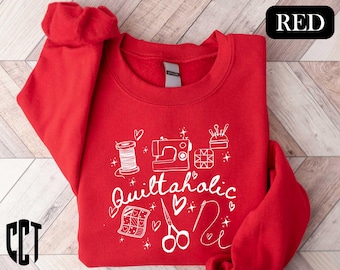 Quilt-A-Holic Sweatshirt, Funny Quilting Gifts, I’m Ok Sweatshirt, Sewing Sweater, Sewing Lover T-Shirt, Quilting Top, Gift for Quilter Tee