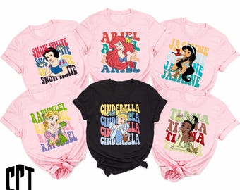 Disney Princess Shirt,Besties Matching Shirt,Disney Trip Shirt,Disney Princess,Princess Belle,Cinderella, Ariel,Disneyworld Princess Gift