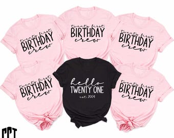 Hello Twenty One Shirt, Turning 21 Birthday Shirt, Twenty One Birthday Shirt,21st Birthday Party, 2004 Birthday Tee,Twenty One Birthday Crew