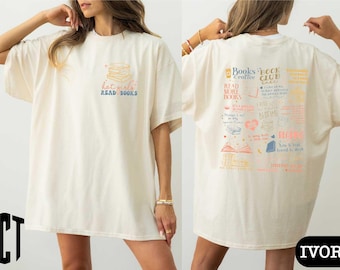Hot Girls Read Books Comfort Colors® T-Shirt, Bookish Shirt, Book Lover Sweater, Booking Shirt, Romantasy Shirt, Book Merch, Gift for Reader