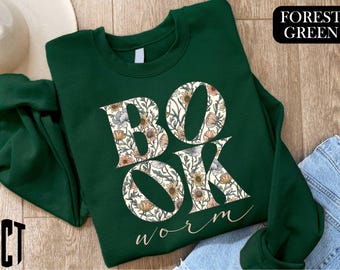 Bookwork Sweatshirt, Reading Book T-Shirt, Flower Book Lover Gift, Floral Bookish Shirt, Librarian Tee, Gifts for Bookworm, Book Nerd Shirt