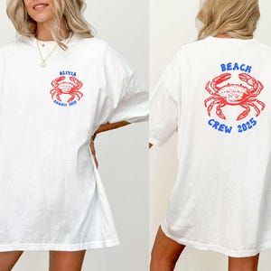 Custom Beach Trip Shirt, Matching Group Vacation Shirt, Personalized Beach Crew T-Shirt, Custom Summer 2025 Vacation, Personalized Shirt