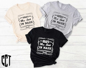 Birthday Shirts,Nashville Birthday Shirts,21st Birthday Nash Bash Shirts,Birthday Gifts,Birthday Trip Matching Tshirts,Nashville Birthday