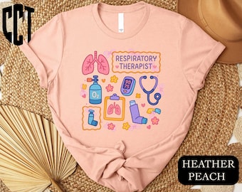 Camiseta de terapeuta respiratorio, sudadera de neumología, suéter de terapeuta respiratorio, suéter de terapia respiratoria de emergencia (RRT), camiseta de agradecimiento a la enfermería, camiseta de anatomía pulmonar