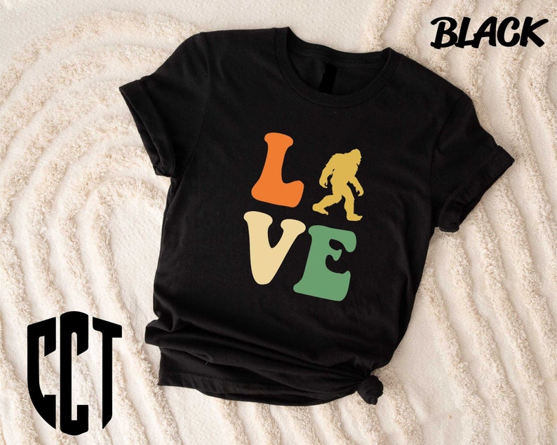 Bigfoot Shirt, Love Bigfoot Shirt, Funny Bigfoot Shirt, Sasquatch Shirt, Sasquatch Love Shirt, Funny Valentines Gift, Bigfoot Crewneck image 1