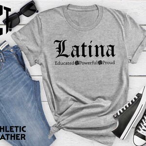 a t - shirt with the word latina on it